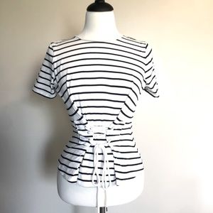 Ann Taylor tie waist top XS